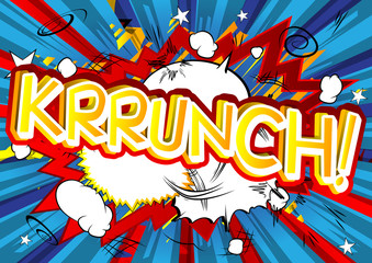 Krrunch! - Vector illustrated comic book style expression.