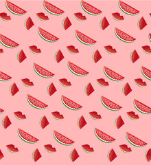 Water Melon Seamless Pattern Striped
