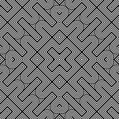 Design seamless monochrome geometric pattern