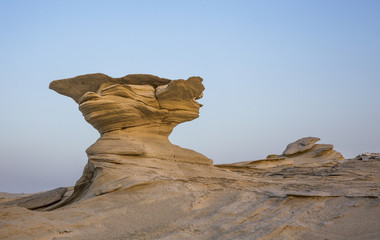 sand formations in a desert near Abu Dhabi