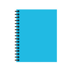 notebook icon over white background. colorful design. vector illustration