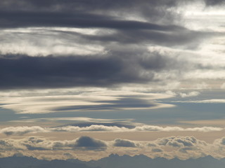 Wolke, Wolken, Himmel, Rollwolke, blau, rosa, Atmosphäre, Natur, Naturschauspiel