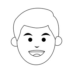 man cartoon icon over white background. vector illustration