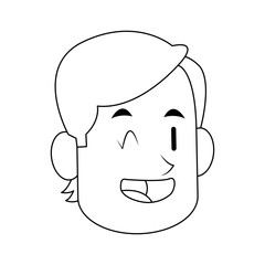 man cartoon icon over white background. vector illustration