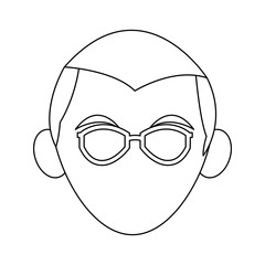 man cartoon icon over white background. vector illustration