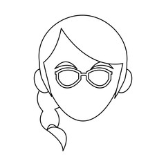woman cartoon icon over white background. vector illustration