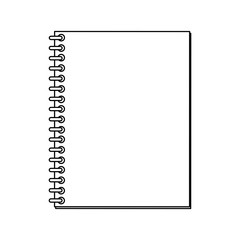 notebook icon over white background. vector illustration