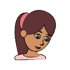 face woman mother character vector illustration eps 10