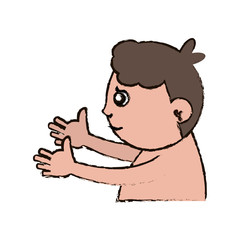 character baby son male vector illustration eps 10