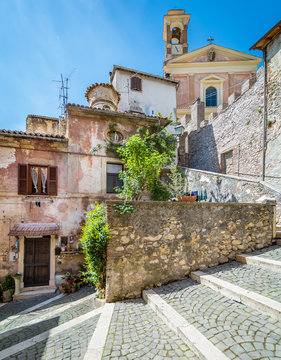 Scenic sight in Arsoli, rural village in Rome Province, Latium, Italy