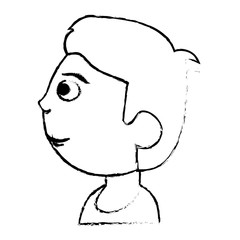 head baby character image vector illustration eps 10