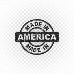 Made in America stamp. Vector illustration on isolated background