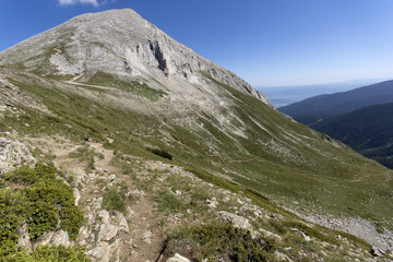 Amazing Panorama of Vihren peak, Pirin Mountain, Bulgaria