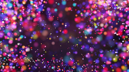 Beautiful colorful bokeh blurred background defocused lights