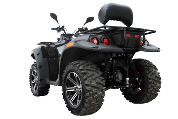 The modern Quad bike isolated on a white background. Rear view. © kosanperm