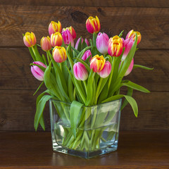 tulips in a vase