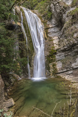 Fototapeta na wymiar Les cascades de l'Alloix - Chartreuse - Isère.