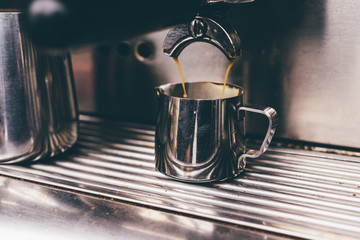 Fototapeta na wymiar Process of preparation coffee