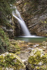 Fototapeta na wymiar Les cascades de l'Alloix - Chartreuse - Isère.