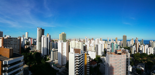 Obraz premium Panoramic view of buildings in Salvador Bahia Brazil