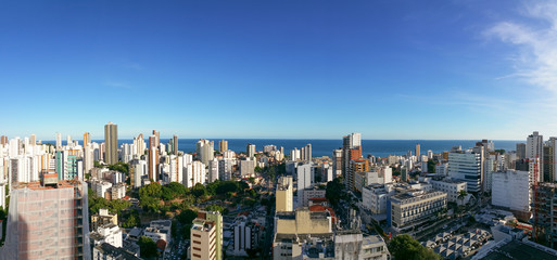 Naklejka premium Salvador Bahia panoramic skyline aerial buildings view, Brazil