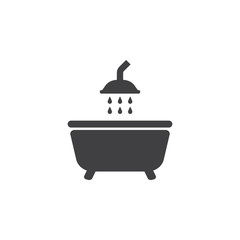 The shower icon. Bathroom symbol.