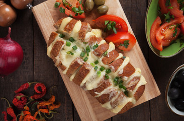 Cheese stuffed bread