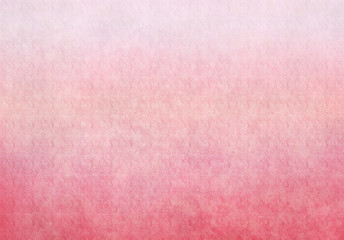Watercolor texture. Pink gradient background.