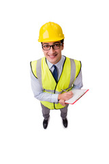 Construction supervisor isolated on the white background