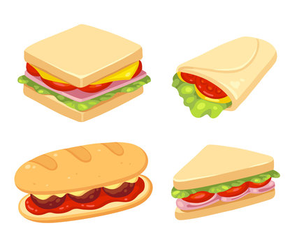 Sandwich Illustration Set