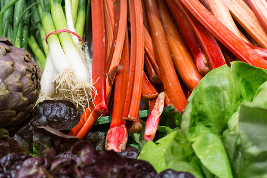 fresh vegetables in markethall