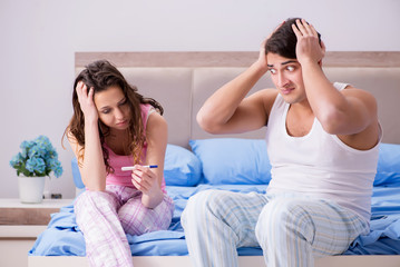 Man husband upset about pregnancy test results
