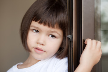 Asian girl with short hair 