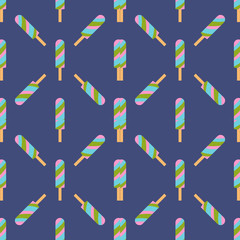 ice cream seamless pattern background fruit vector illustration