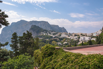 View of Capri Island in Italy