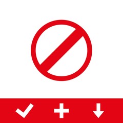 Obraz premium rescricted icon stock vector illustration flat design