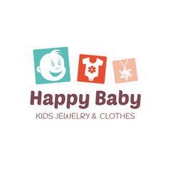 Baby shop logo vector template