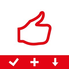 stock vector thumbs up icon vector like icon social network vector icon for app web site etc