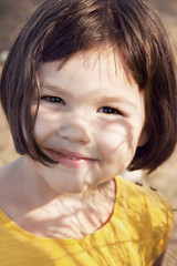 Portrait of a sweet preschool girl 