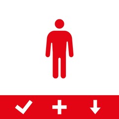 man icon stock vector illustration flat design
