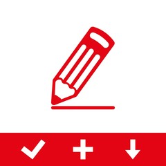 pencil  icon  stock vector illustration flat design