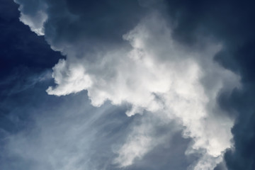 Dramatic sky with stormy clouds
