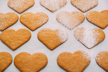 Heart shaped cookies. Mothers day