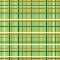 Seamless checkered pattern. Repeat plaid green texture background, vector.