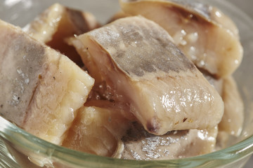 slices of pickled herring