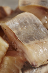 slices of pickled herring