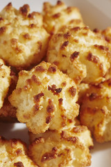 A plate of coconut macaroons, a Passover Holiday cookie