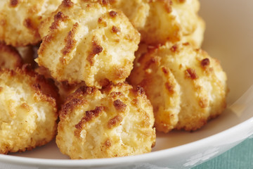 A plate of coconut macaroons, a Passover Holiday cookie