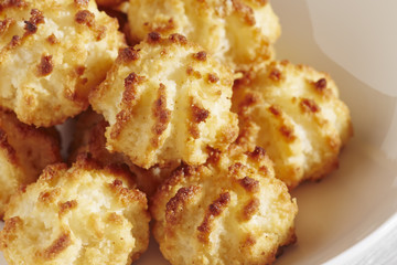 A plate of coconut macaroons, a Passover Holiday cookie