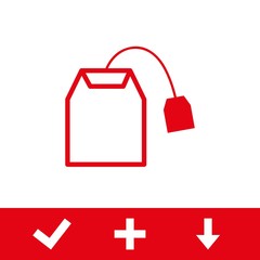 tea bag icon stock vector illustration flat design